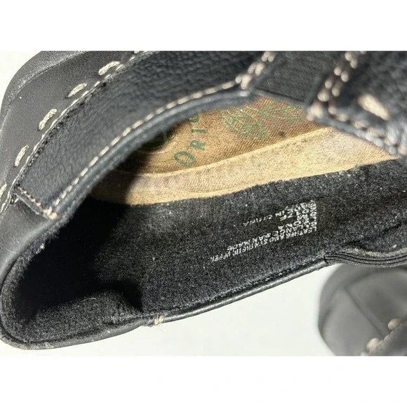 Earth Origins Black Leather Loafers Leona Size 8 M Slip-On Flats Shoes - Picture 14 of 14